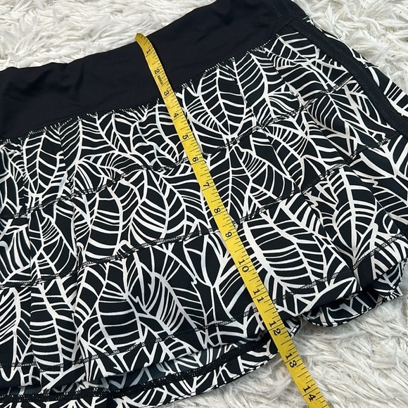 Lululemon Pace Rival Skirt *2-way Stretch (Regular) Pretty Palm Black Angel Wing - Picture 2 of 7